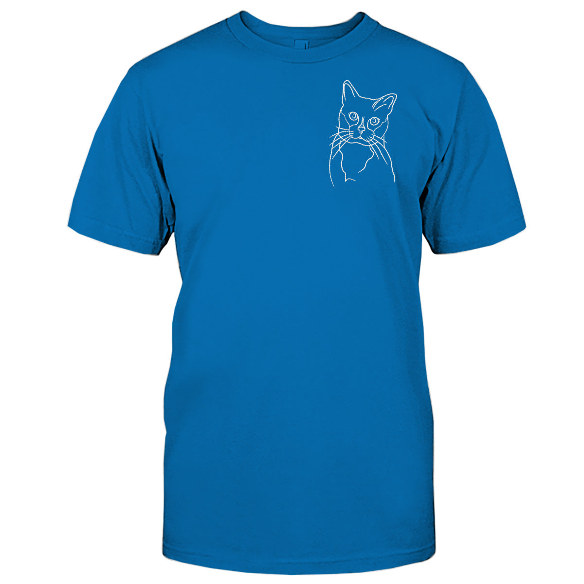 T-shirt brodé personnalisé avec motif de chat