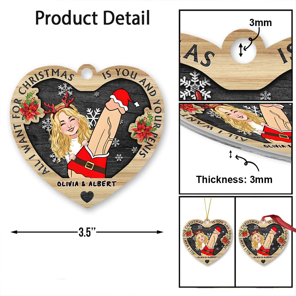 All I Want For Christmas Is You - Personalized Couple Ornament