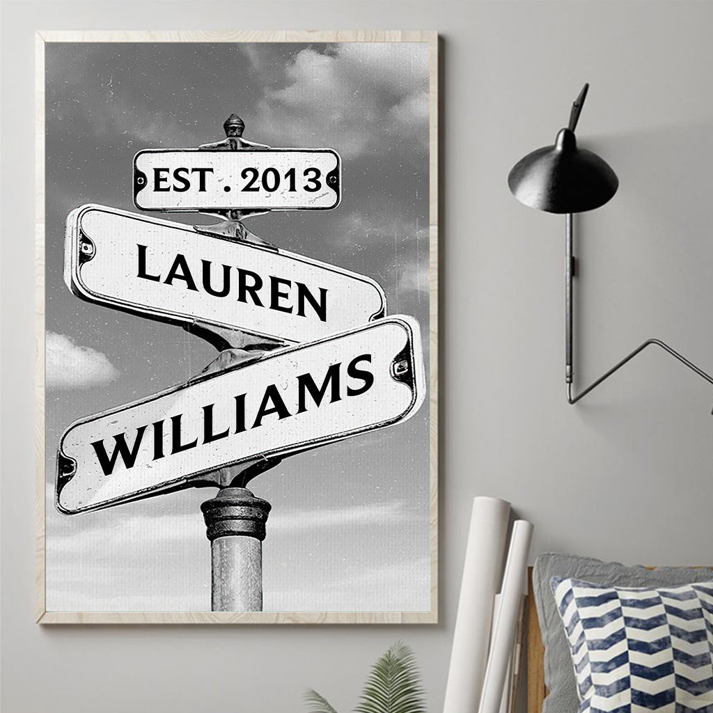 Always Beside You - Personalized Couple Canvas And Poster