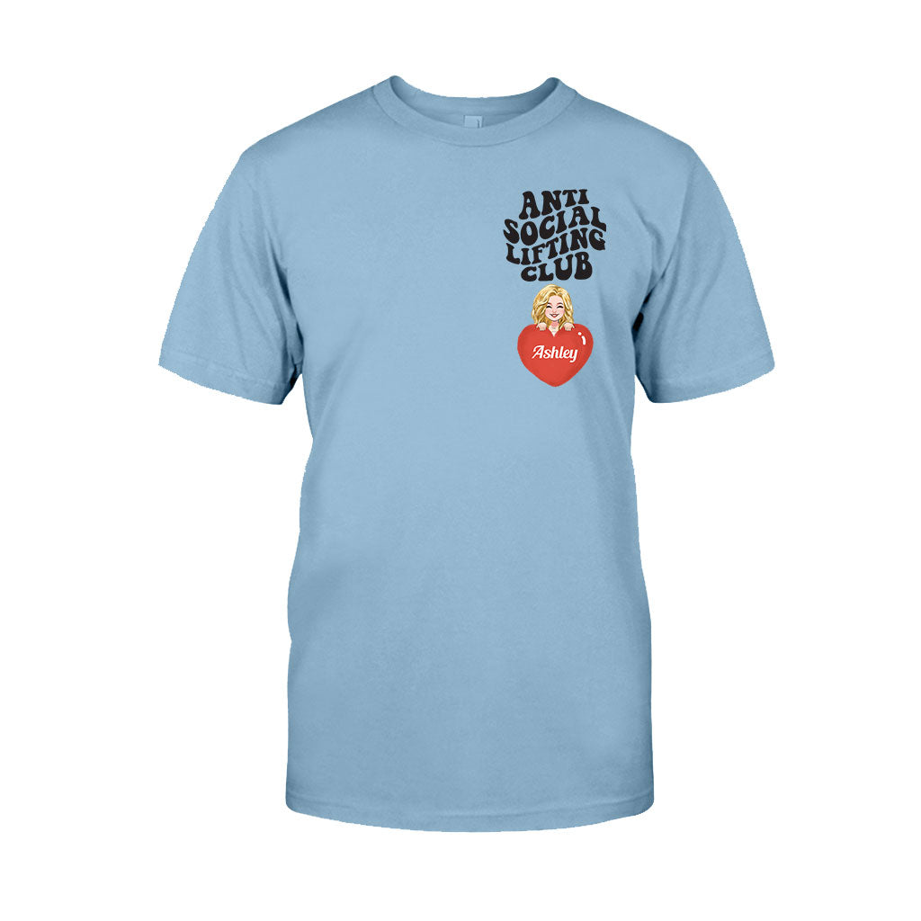 Anti Social Lifting Club – Personalisiertes Fitness-T-Shirt und Hoodie