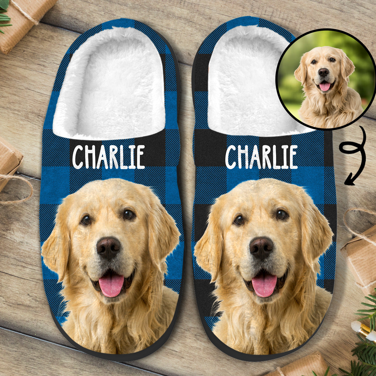 Pantoufles personnalisées pour chien