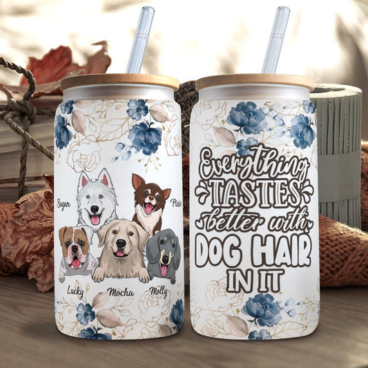 Alles schmeckt besser – Katzengeschenk für Hundeliebhaber – personalisiertes Dosenglas