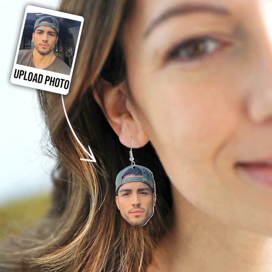 Personalized Photo Earrings - gift for wife, girlfriend, wife - Personalized Earrings