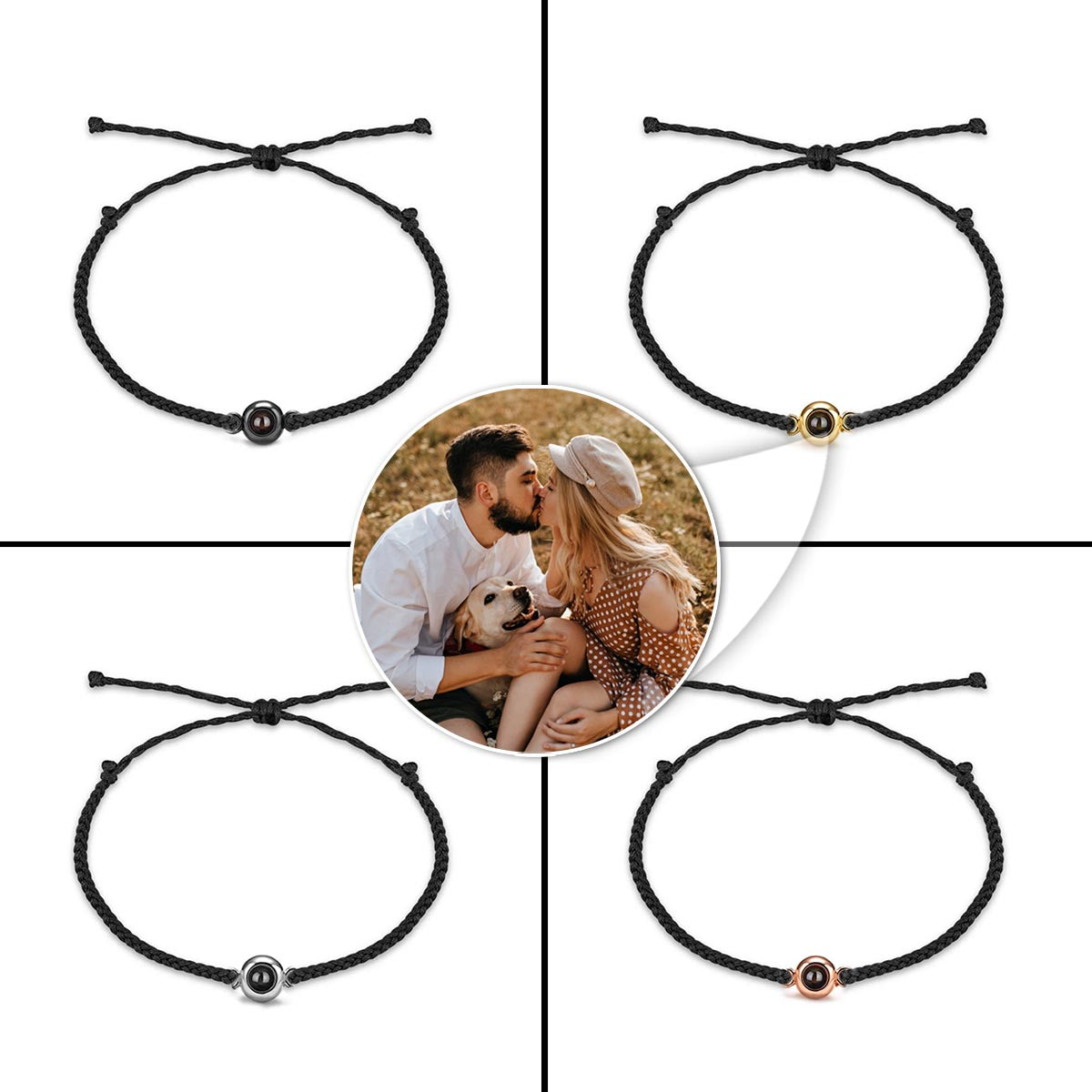 Liebe Familie – Personalisiertes Armband mit Familienprojektion