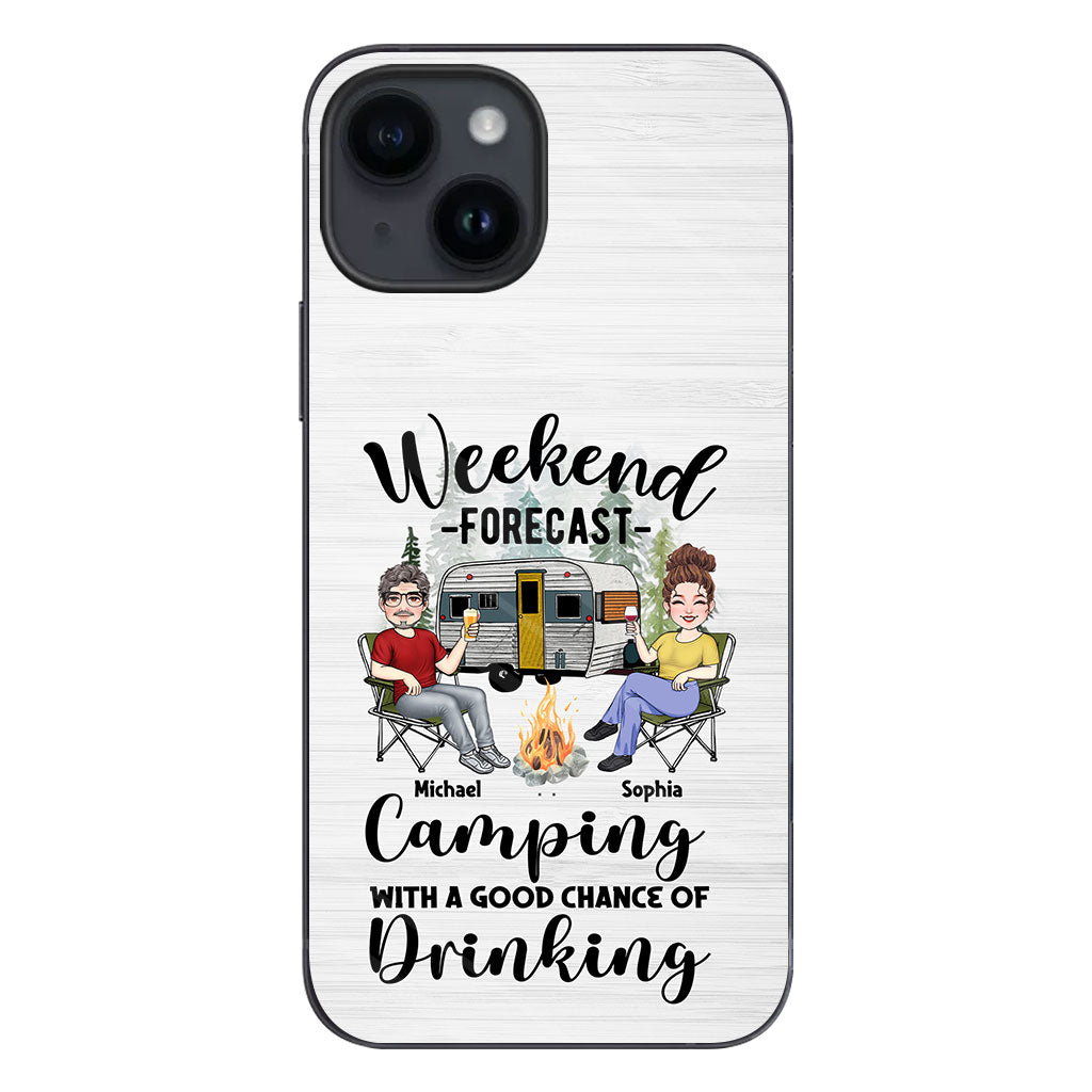 Prévisions du week-end - Étui de téléphone transparent personnalisé pour le camping