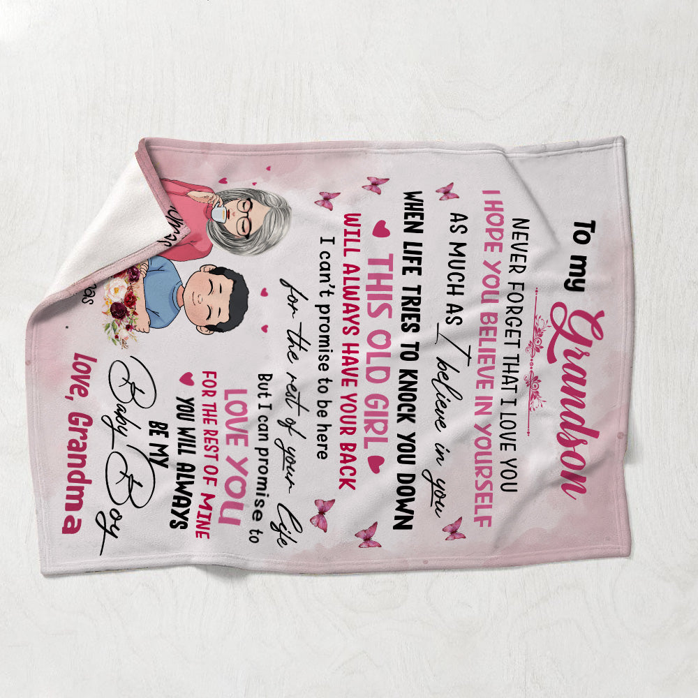 Für meine Enkelin – Geschenk für Oma, Enkelin, Enkel – Personalisierte Decke