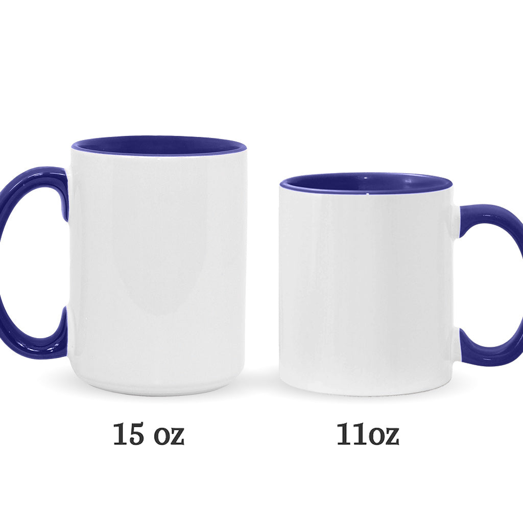 Any Name Any Date Colorful Heart Inflated - Personalized Couple Accent Mug