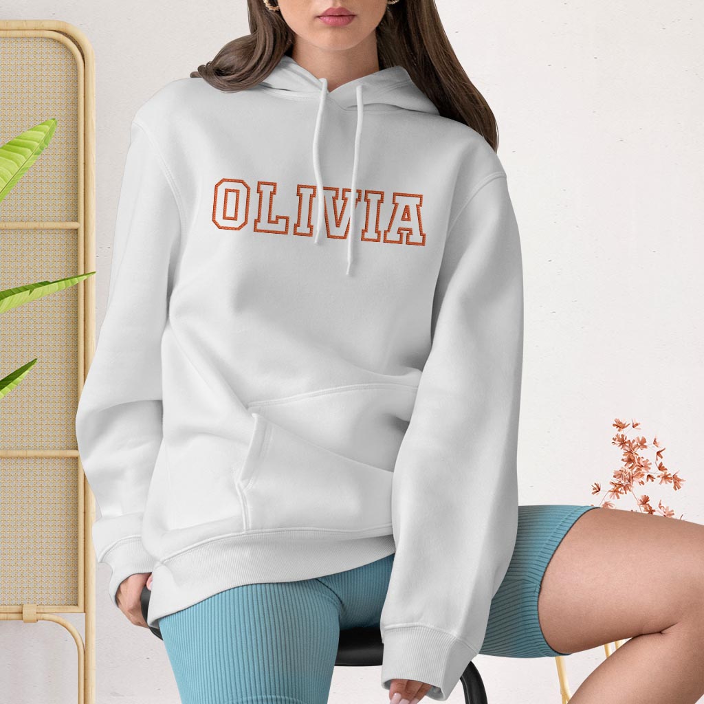 Personalisierter Hoodie mit Stickerei – bestickt mit dem Namen Ihrer besten Freundin