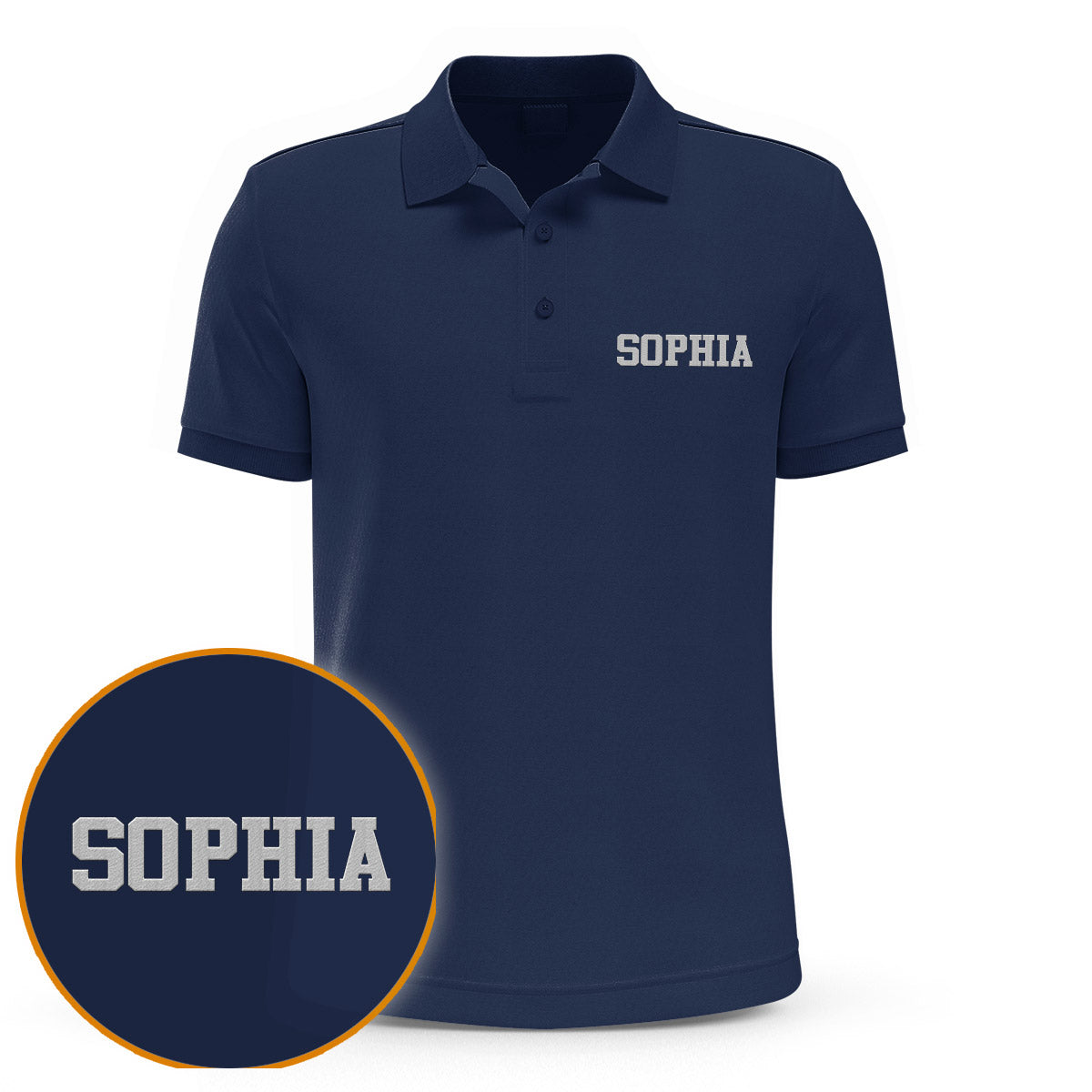 Personalisiertes Poloshirt mit Stickerei für die Enkelin – individueller Name