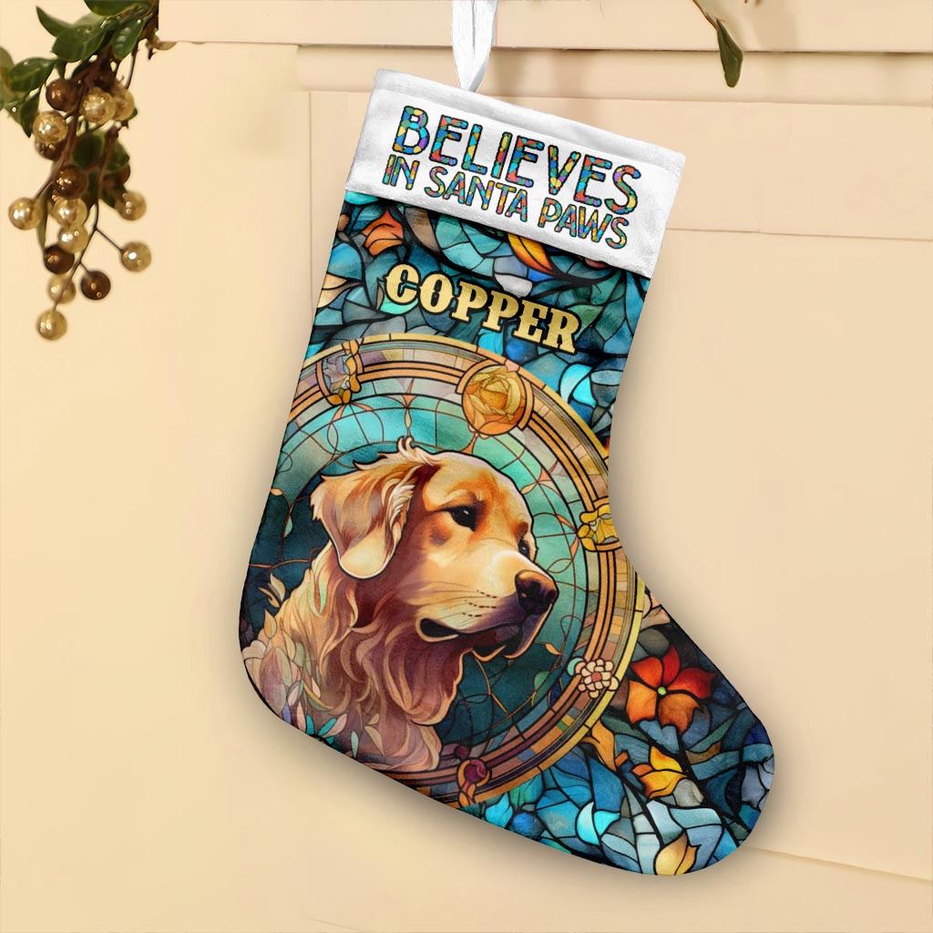 Croit au Père Noël des animaux - Chaussettes de Noël personnalisées pour chiens