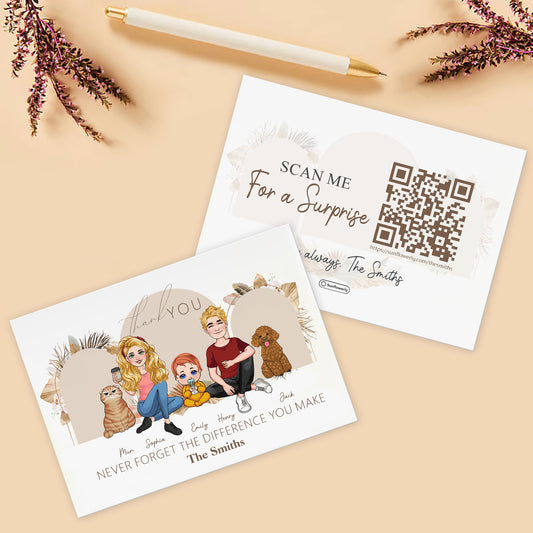 Thank You - Personalized QR Greeting Card