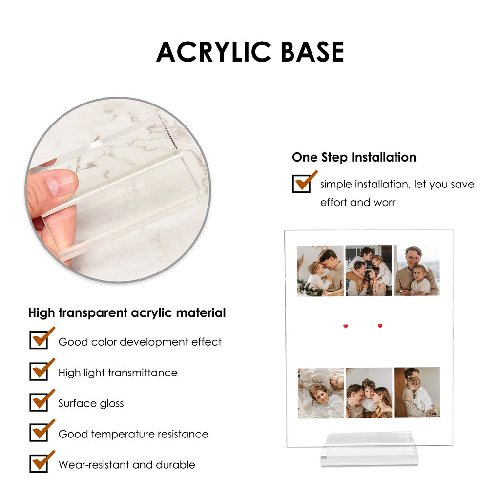 Best Dad Ever - Personalized Father Transparent Acrylic Plaque