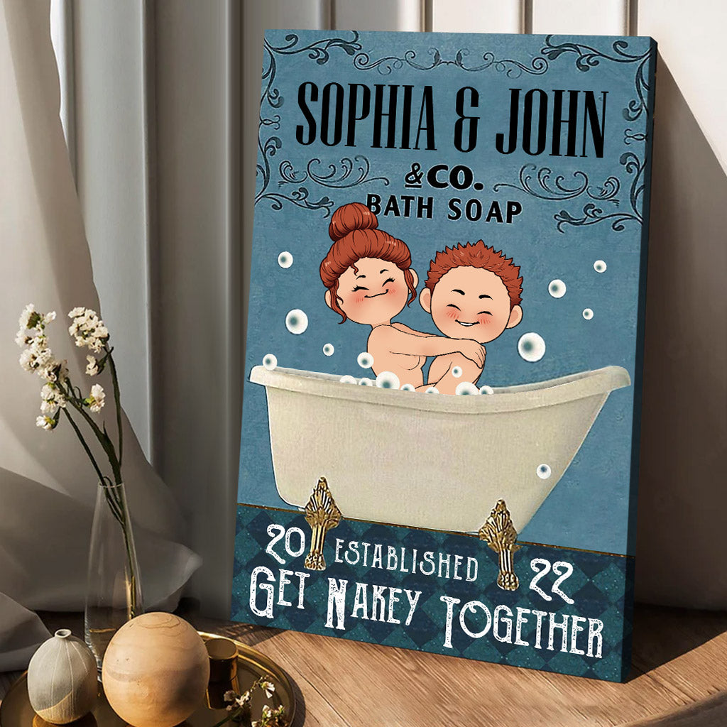 Get Nakey - Personalized Couple Canvas And Poster