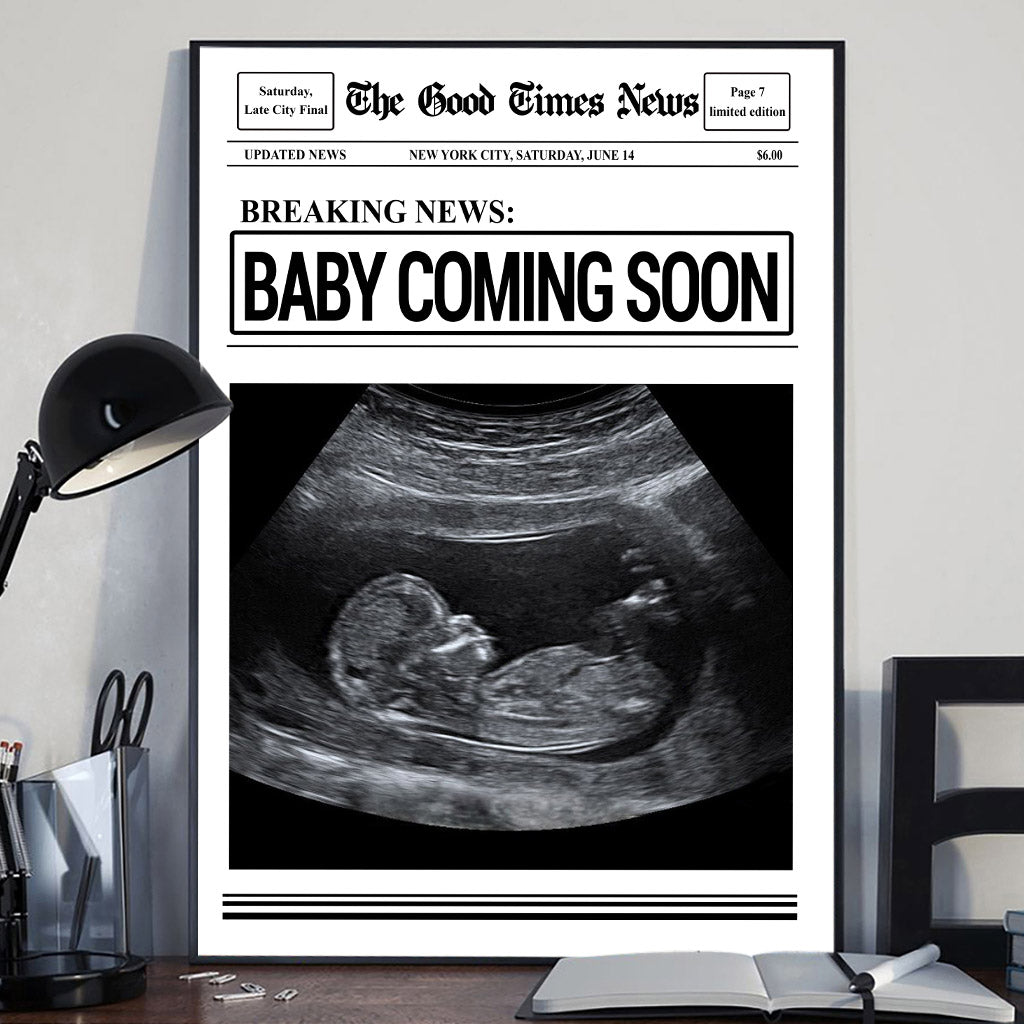 Baby Coming Soon - Personalized Mother Canvas And Poster