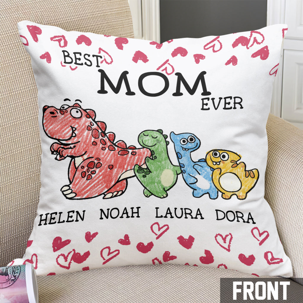 Best Mimisaurus Ever - Gift for grandma, mom, aunt - Personalized Throw Pillow
