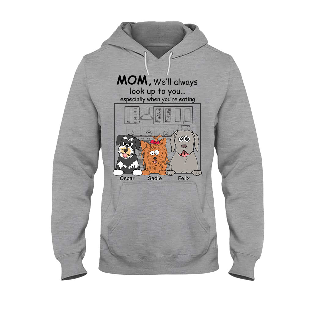 Ich werde immer zu dir aufschauen – personalisiertes Hunde-T-Shirt und Hoodie