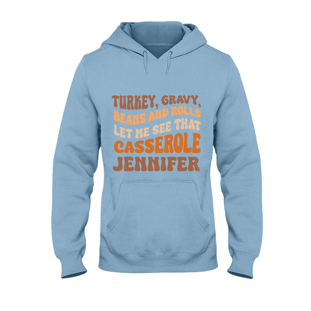 Zeig mir deinen Auflauf! – Personalisiertes Thanksgiving-T-Shirt und Hoodie