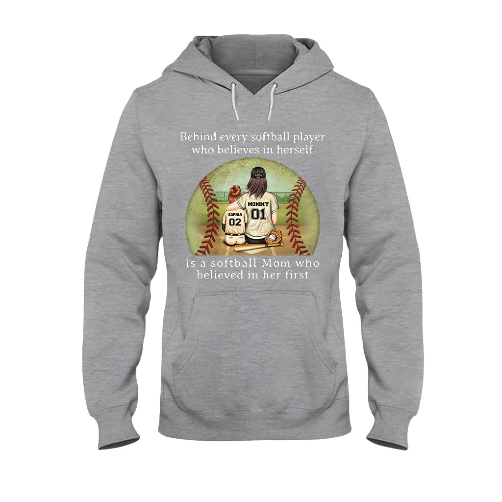 Softball Mom Believe - Personalized Softball T-shirt & Hoodie
