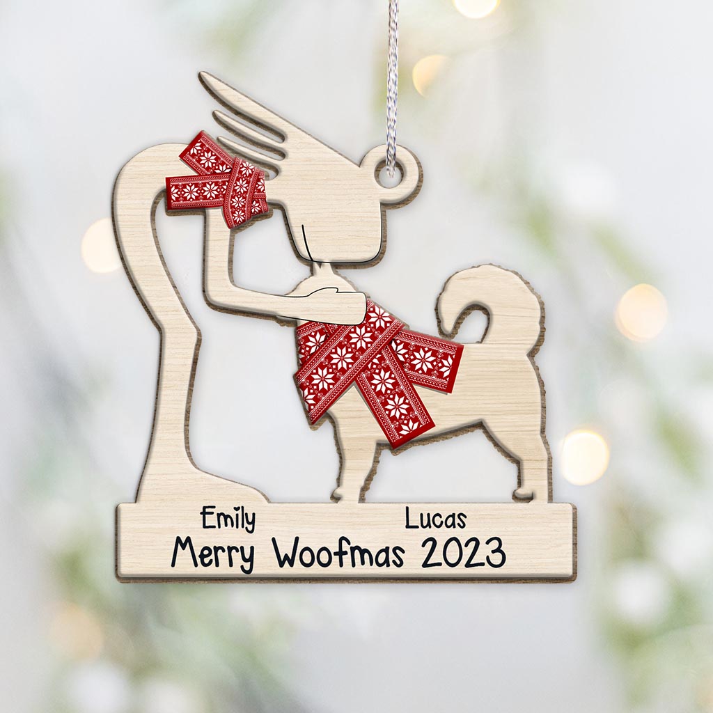 Merry Woofmas - Gift for dog lovers, dog lover - Personalized Ornament
