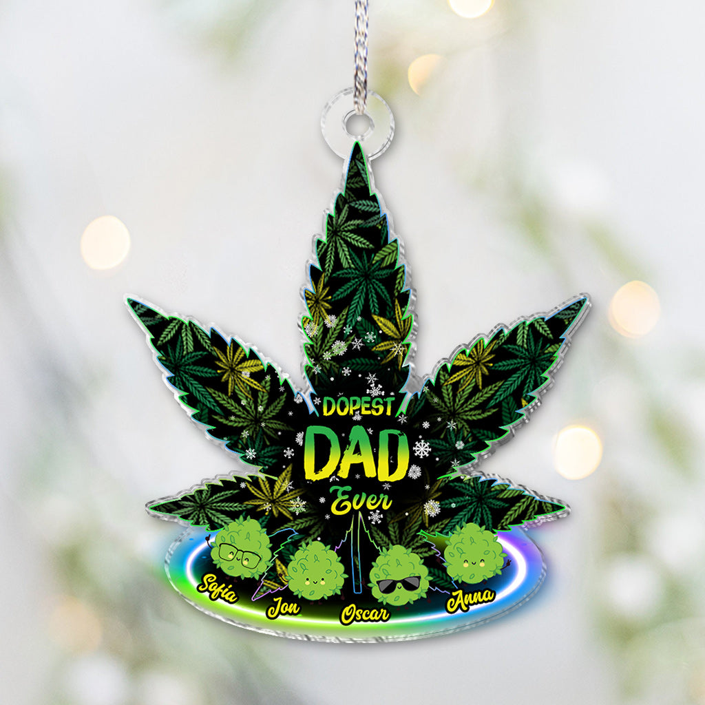Dopest Dad Ever - Personalized Weed Ornament