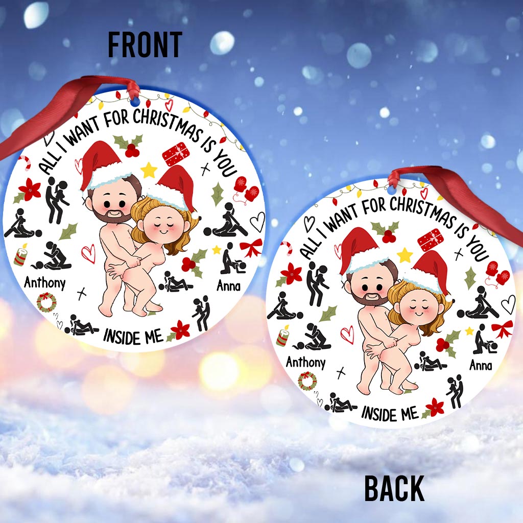 All I Want For Christmas - Personalized Couple Ornament