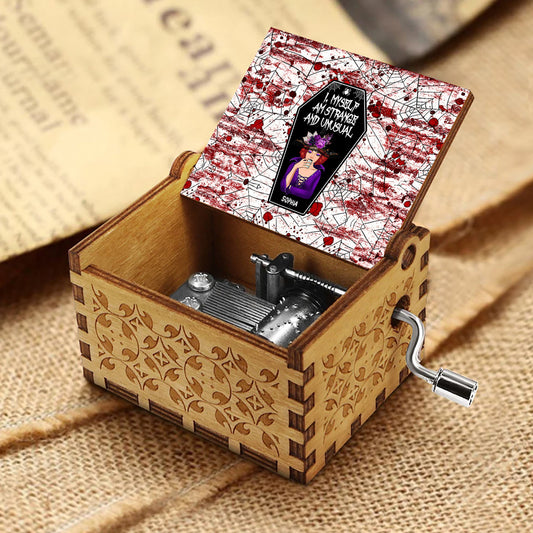 I Myself Am Strange and Unusual - Personalized Witch Hand Crank Music Box