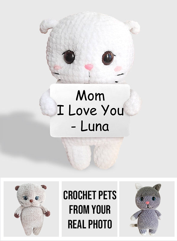 Gehäkelte Haustiere nach Foto – Geschenk für Katzen- und Hundeliebhaber – Personalisierte, handgestrickte Figur
