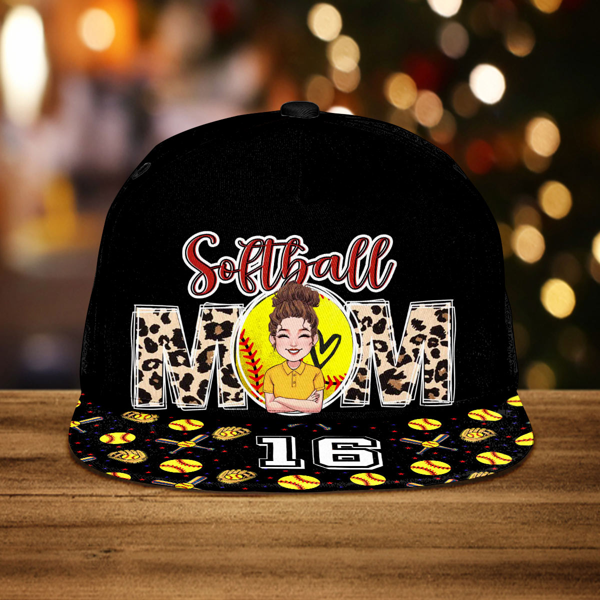 Softball Mom - Personalized Softball Snapback