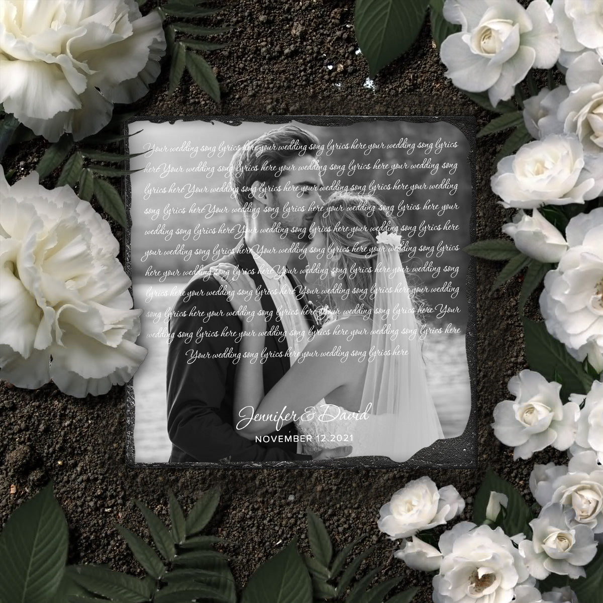 You Are my Sunshine - Personalized Husband And Wife Square Shaped Stone