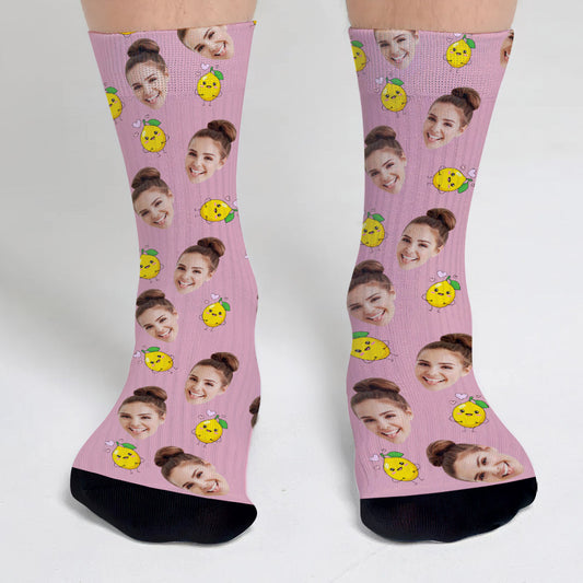 Lustiges Symbolmuster – Personalisierte Socken für Stiefmütter
