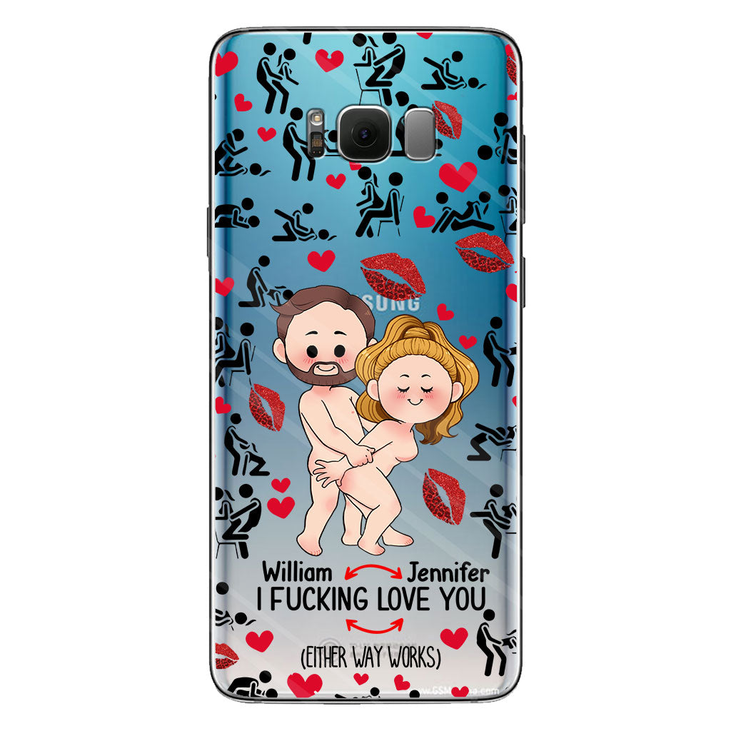 I Love You - gift for husband, wife, boyfriend, girlfriend - Personalized Clear Phone Case