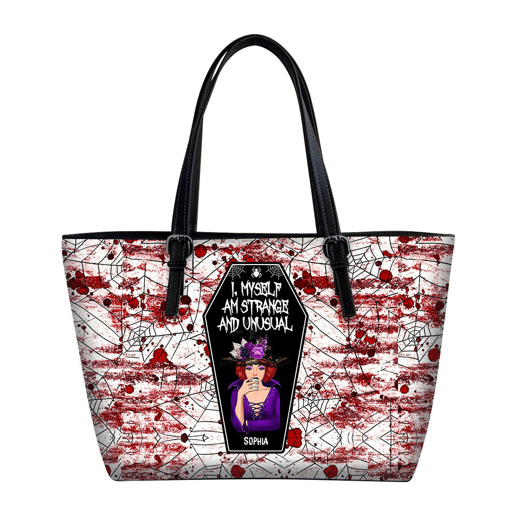 I Myself Am Strange and Unusual - Personalized Witch Leather Bag