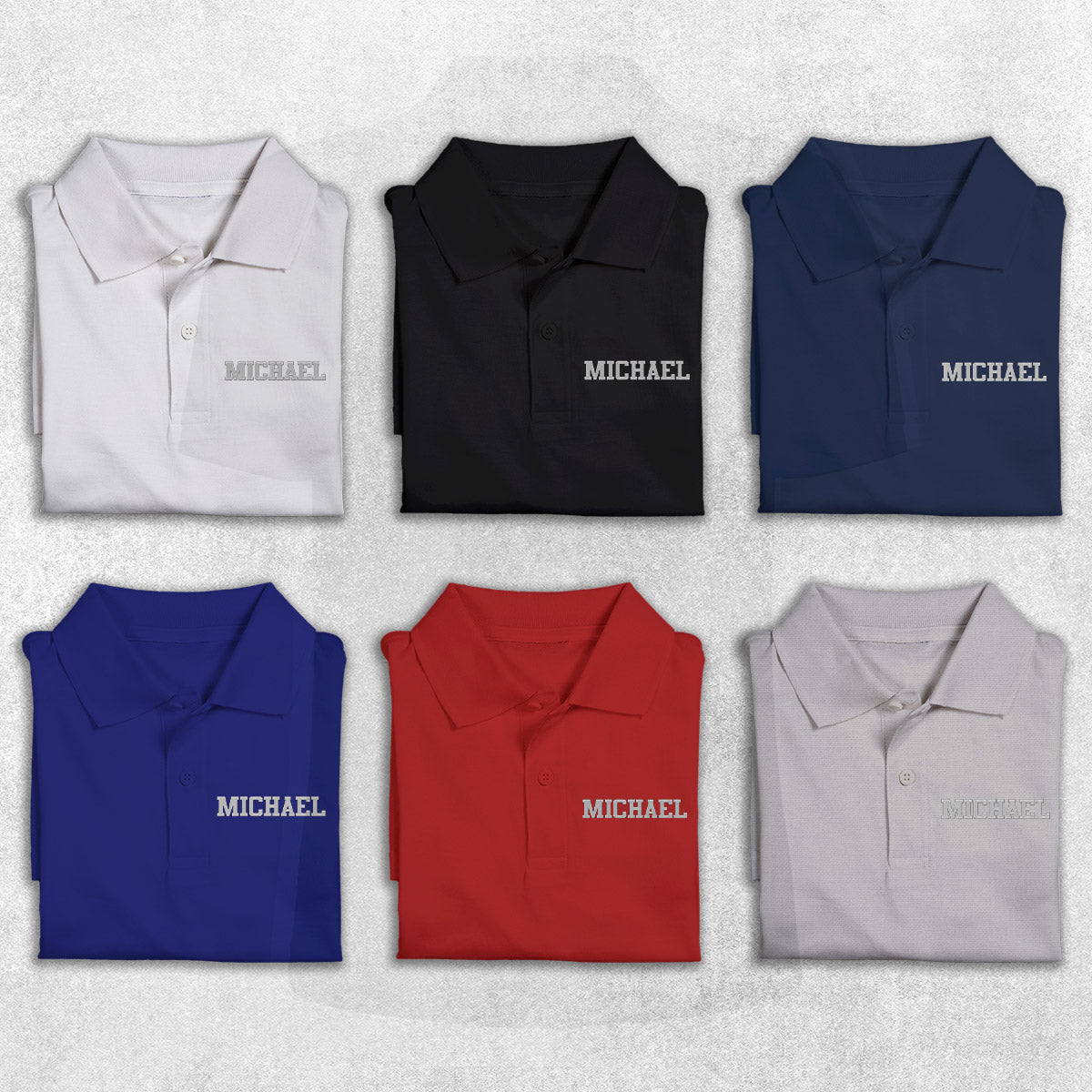 Polo brodé personnalisé « Oncle » - Nom personnalisé