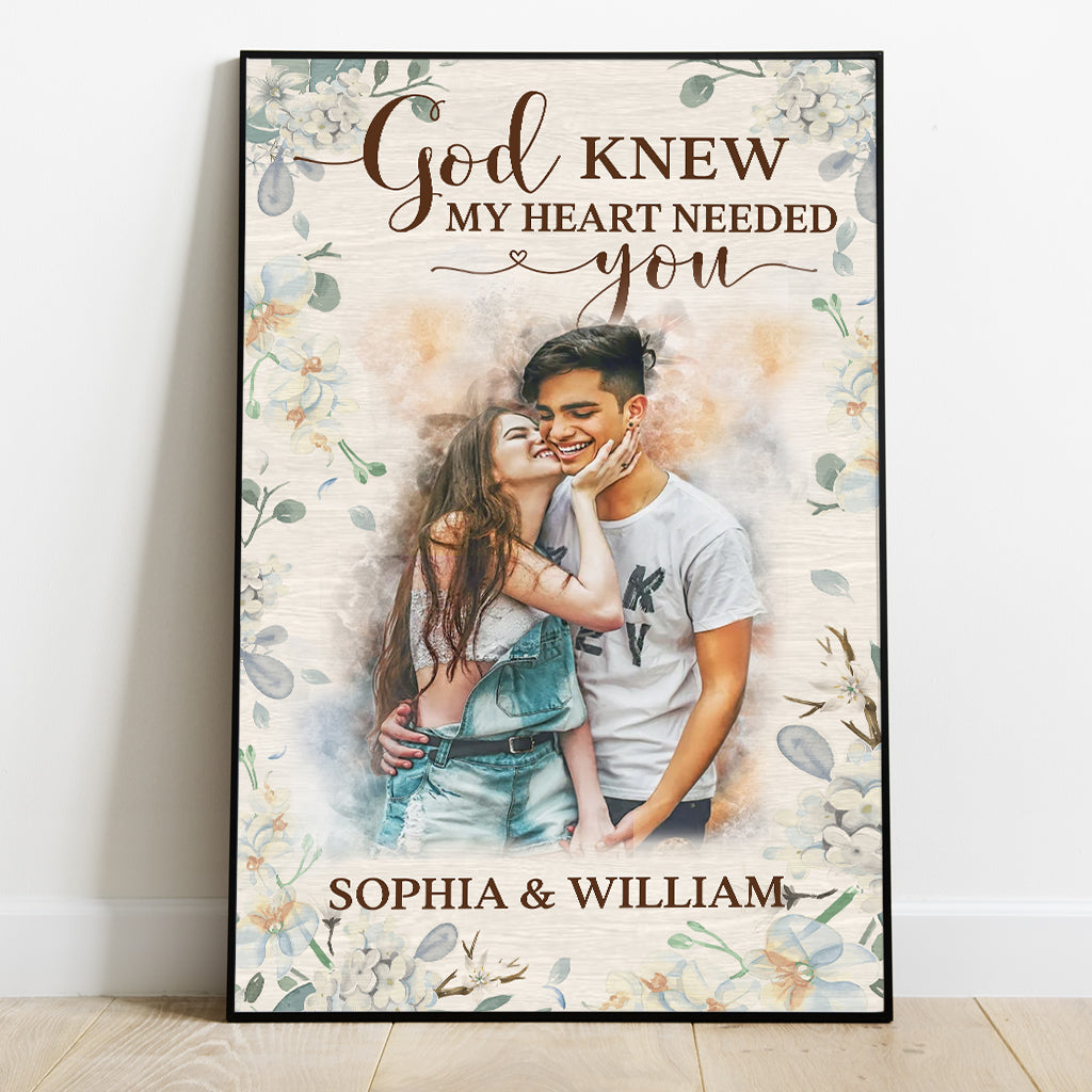 Watercolor Couple - Personalized Couple Canvas And Poster