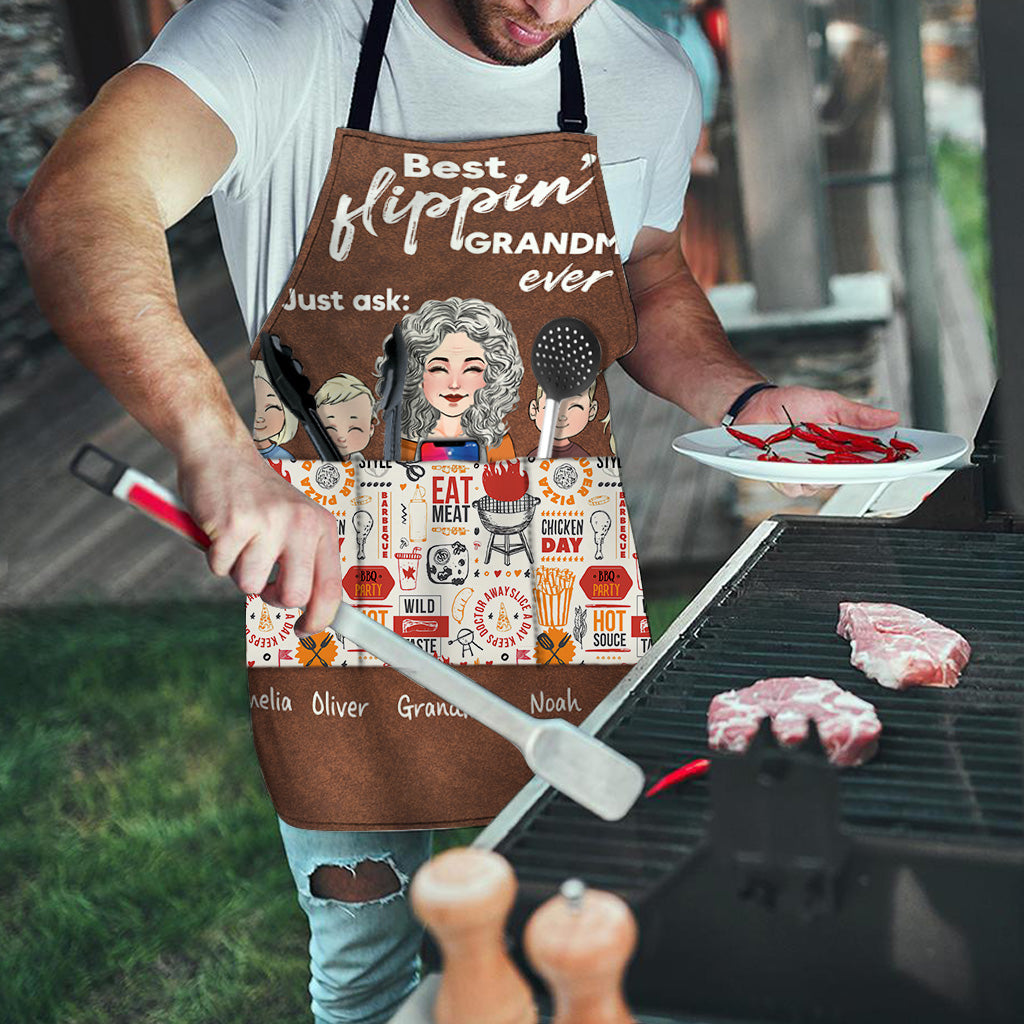 Best Flippin' Dad - Gift for dad, grandma, grandpa, mom, uncle, aunt - Personalized Apron