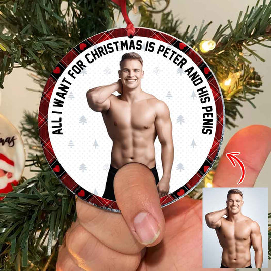 All I Want For Christmas - Personalized Couple Ornament