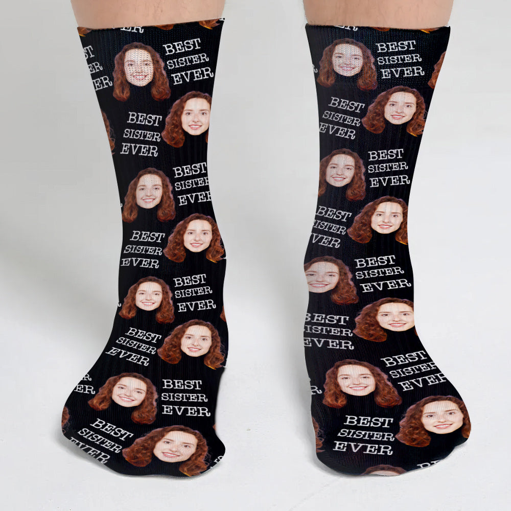 Chaussettes personnalisées pour frères et sœurs - Face personnalisée