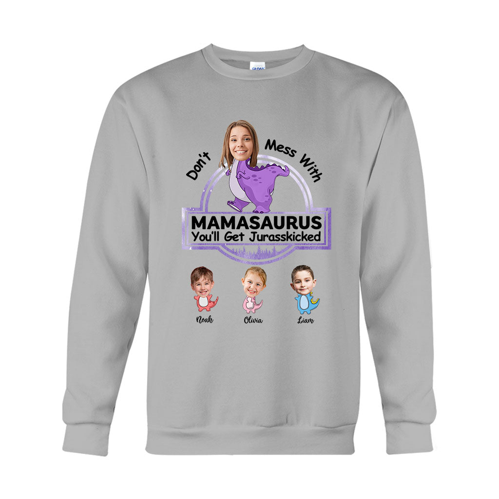 Don't Mess With Mamasaurus Jurasskicked - Personalized Mother T-shirt And Hoodie