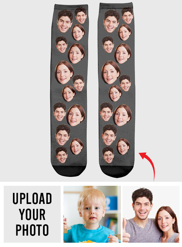 Custom Face - Personalized Couple Socks