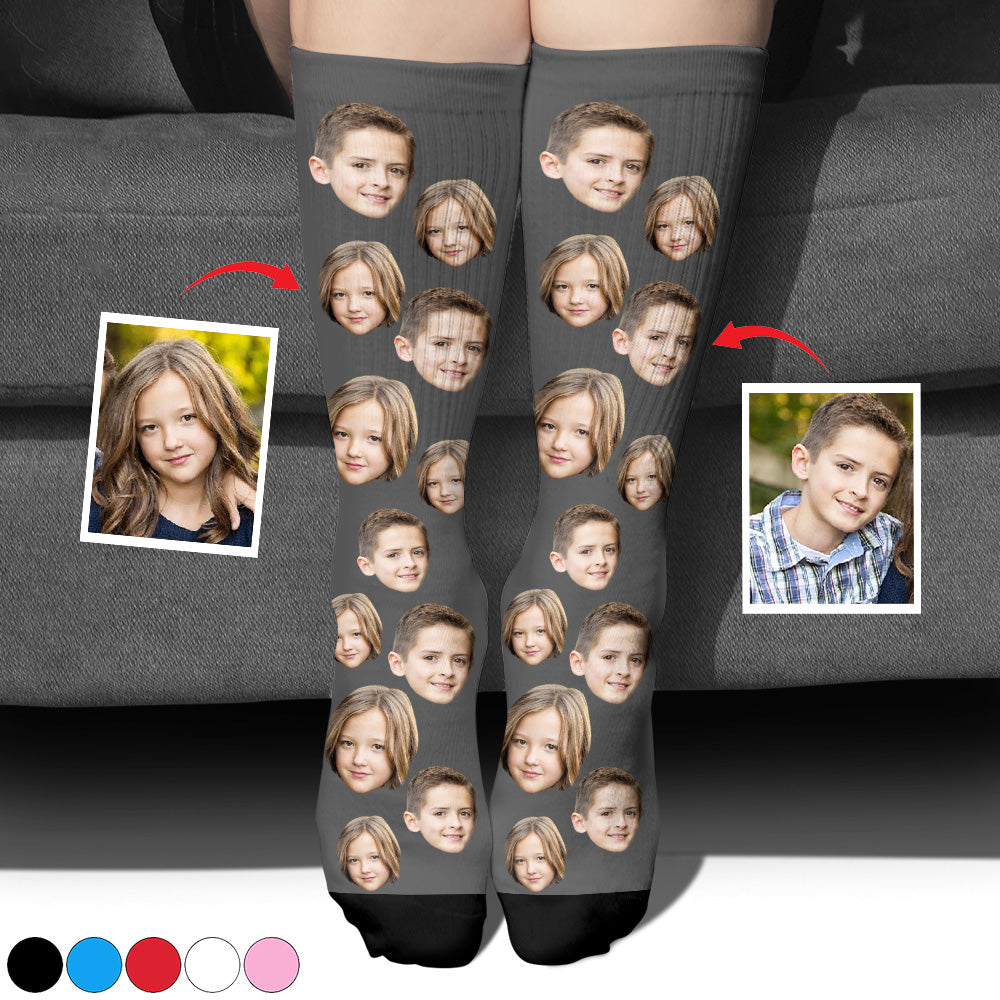 Individuell gestaltete Geschwistersocken