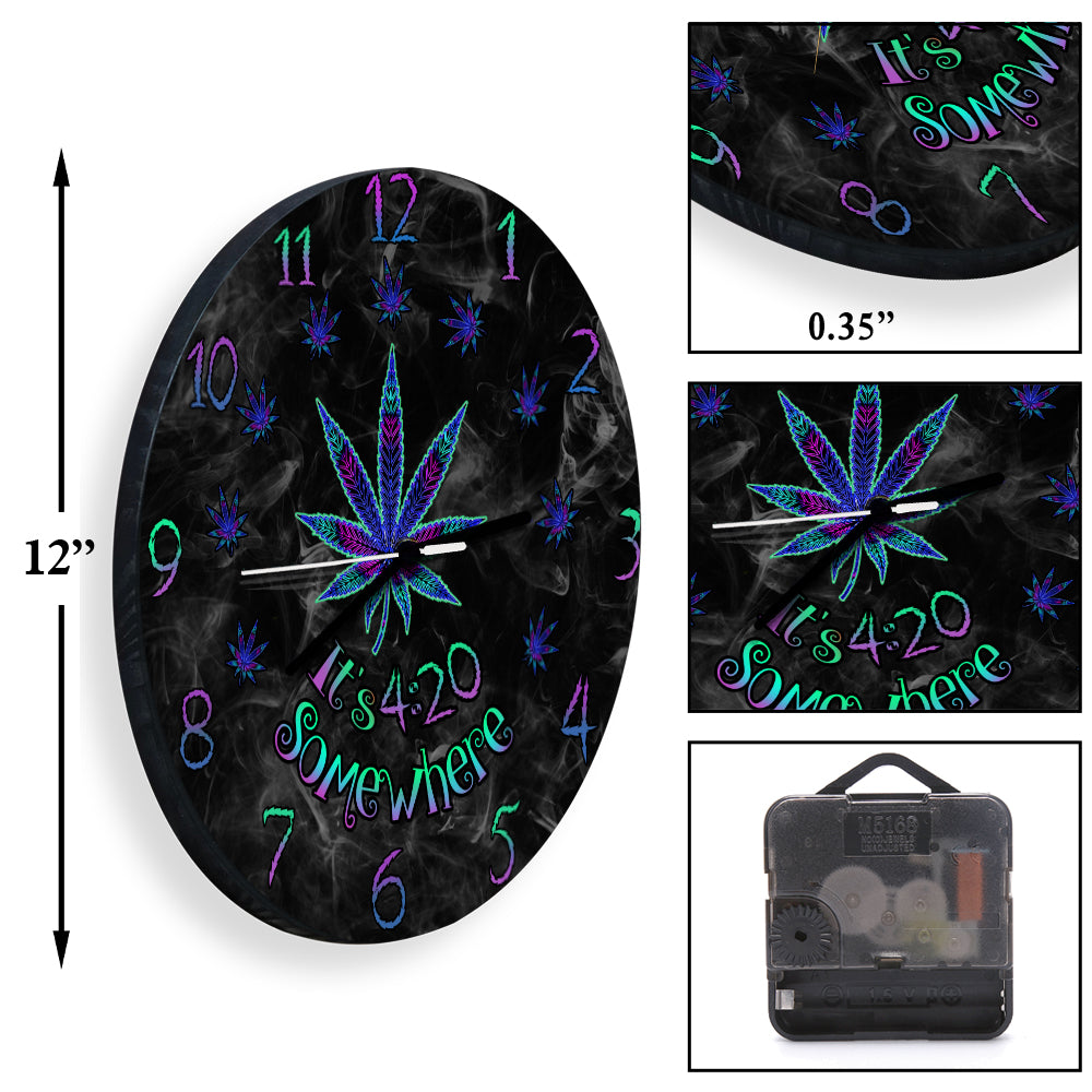 Il est 4h20 quelque part - Horloge murale Weed