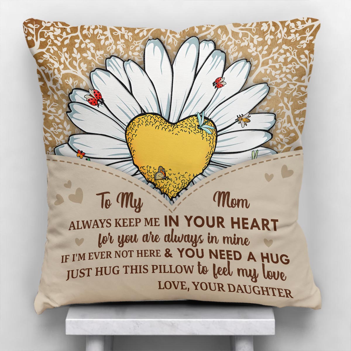 You Are My Sunshine - Gift for grandma, mom, daughter, granddaughter, sister, wife - Personalized Throw Pillow