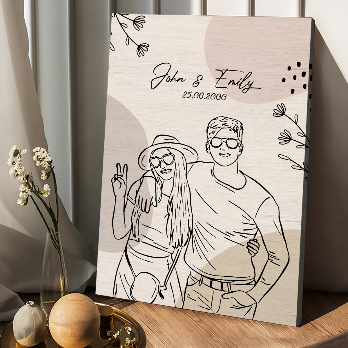 Every Love Story Is Beautiful - Personalized Couple Canvas And Poster