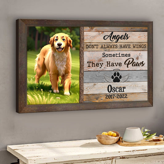 Les anges n'ont pas toujours d'ailes - Toile et affiche personnalisées pour chiens