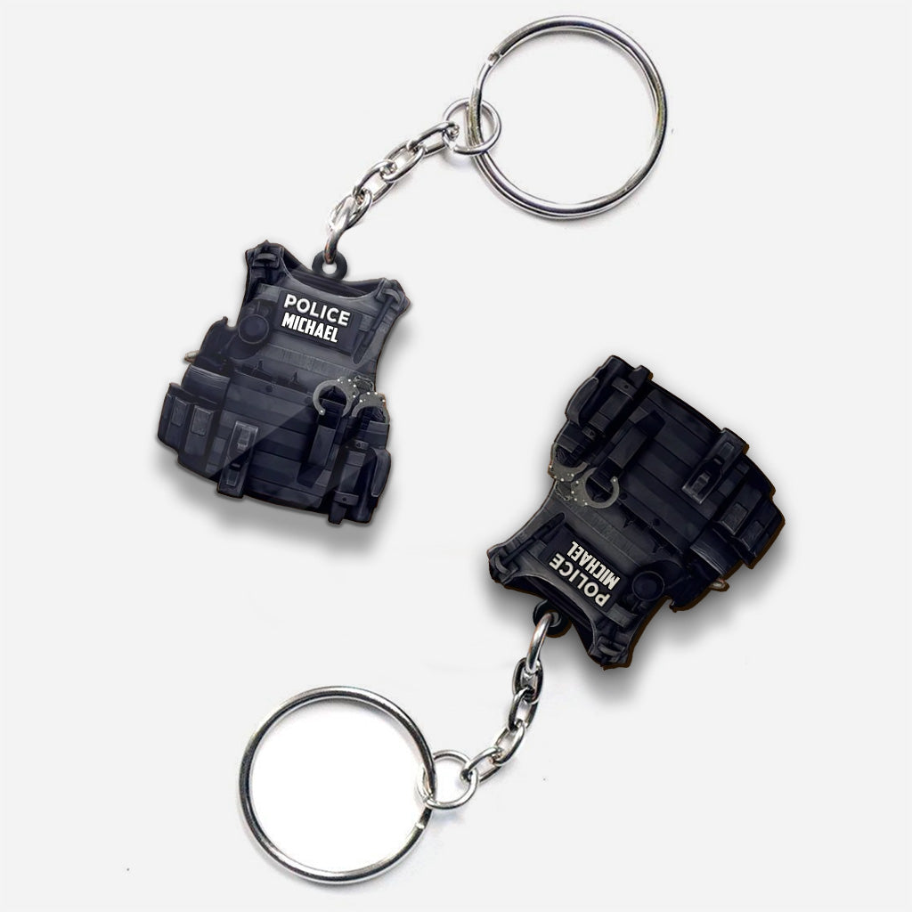 Armure de policier - Porte-clés personnalisé pour policier