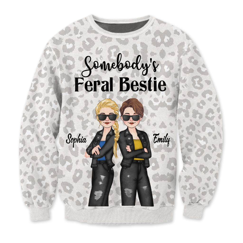Der wilde beste Freund von jemandem - Geschenk für einen Freund - Personalisierter hässlicher Pullover