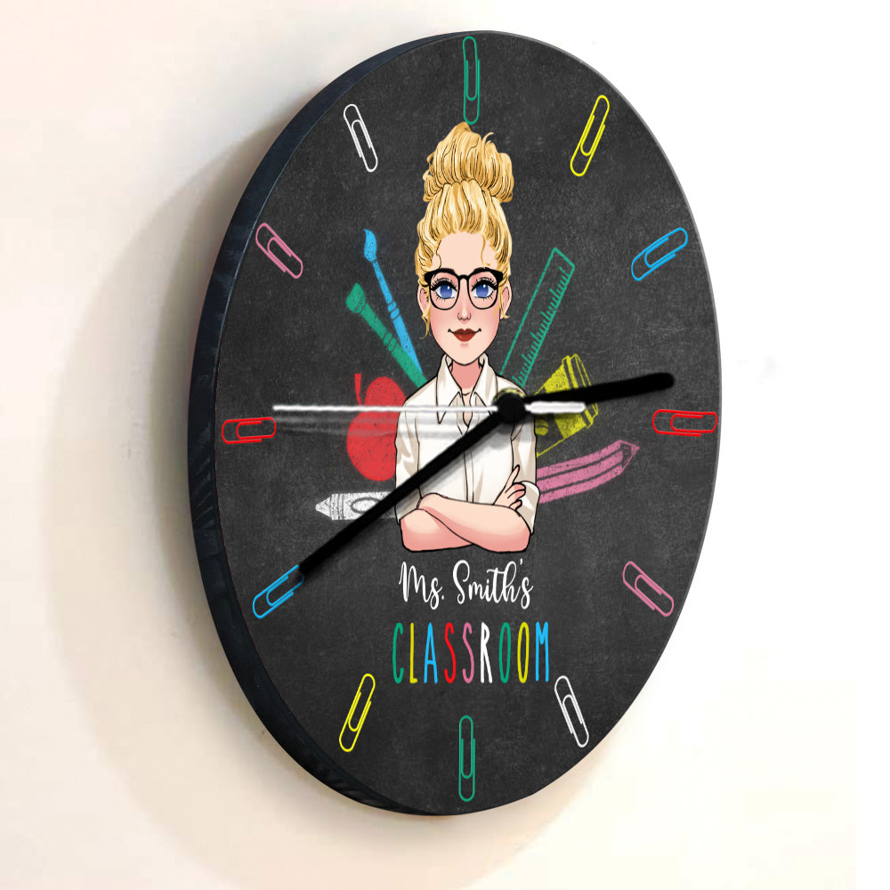 Lehrerzimmer – Personalisierte Wanduhr für Lehrer