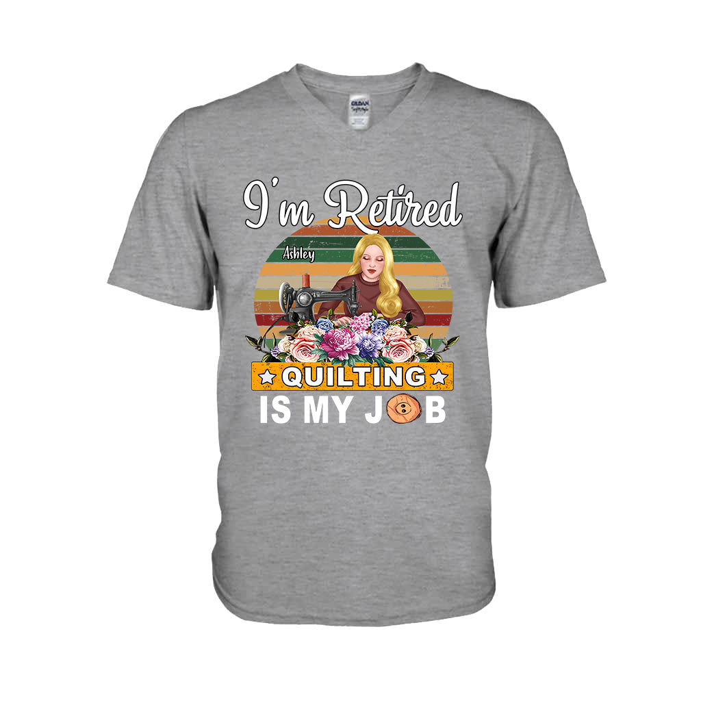 Quilten ist mein Beruf – Personalisiertes Quilt-T-Shirt und Hoodie