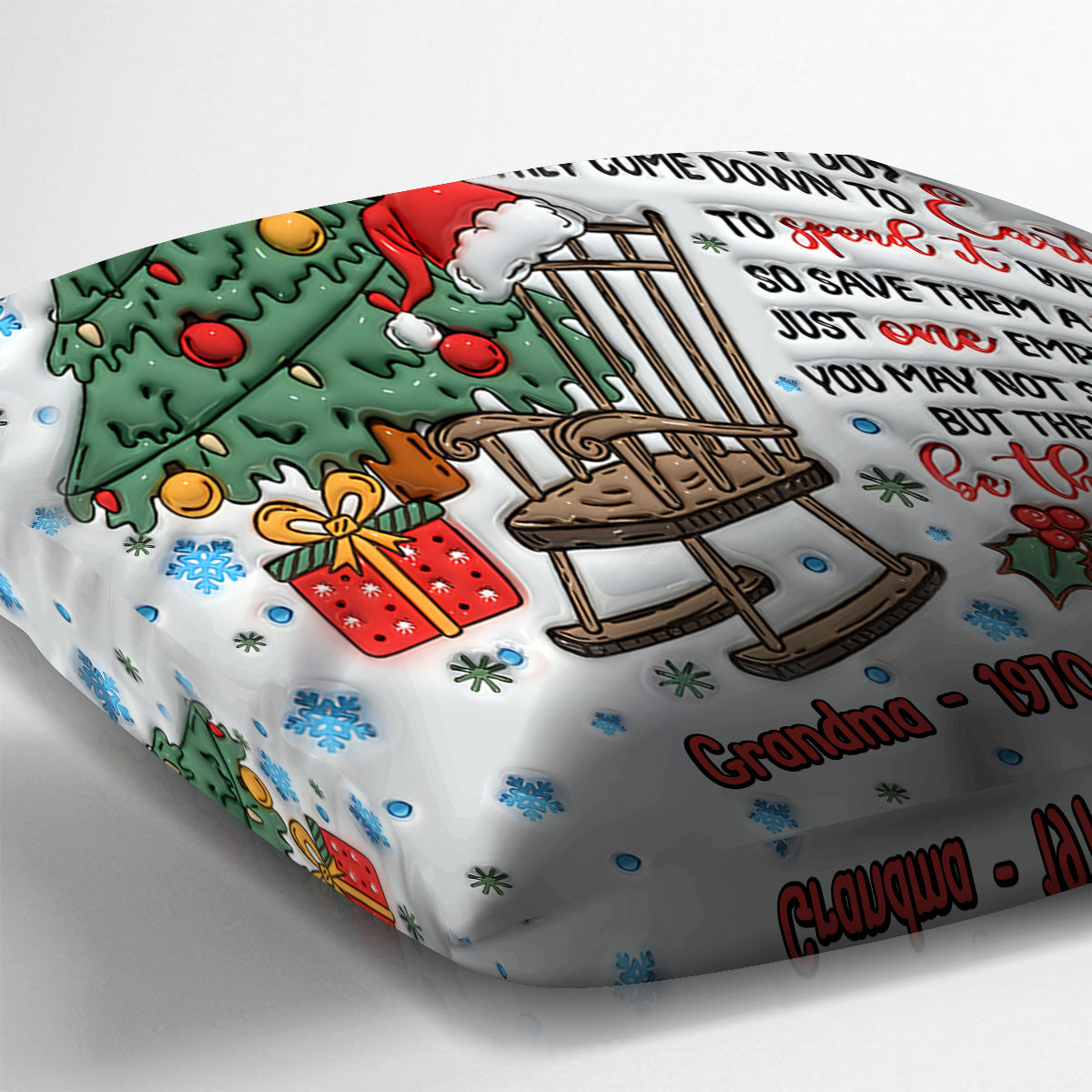 Christmas In Heaven - Memorial gift for loss of - Personalized Throw Pillow
