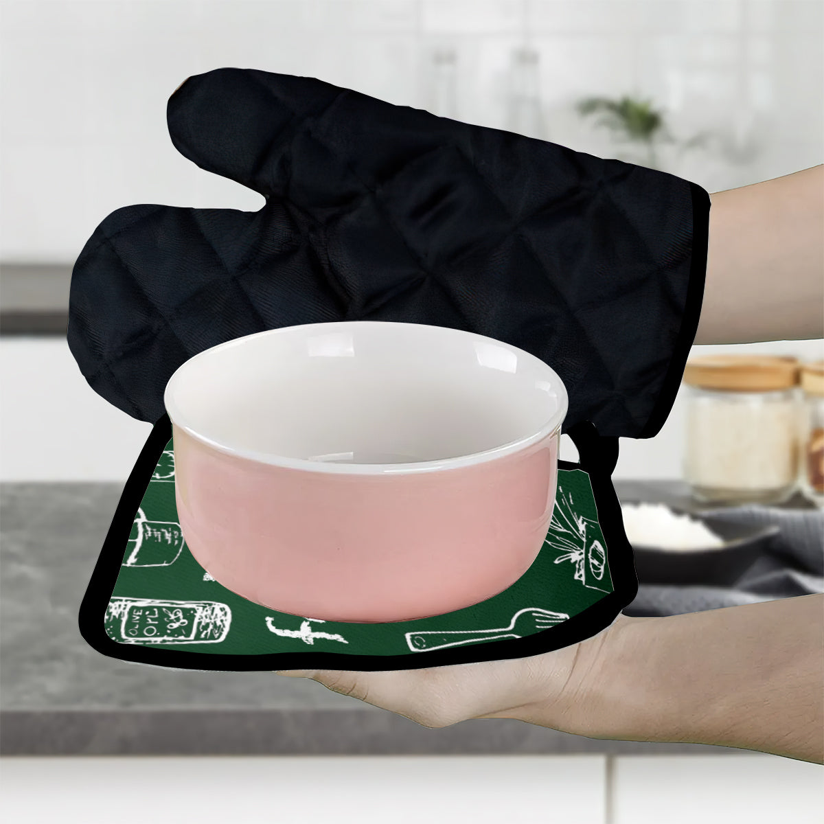 Wie schön es ist, von dir unterrichtet zu werden – Personalisiertes Ofenhandschuh- und Topflappen-Set für Lehrer